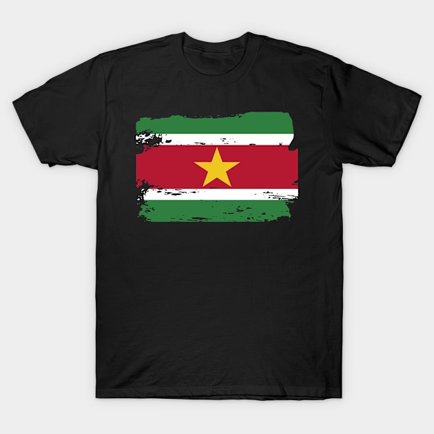 Official Suriname Flag Surinamese Country Pride Vintage T-Shirt by HeroGifts